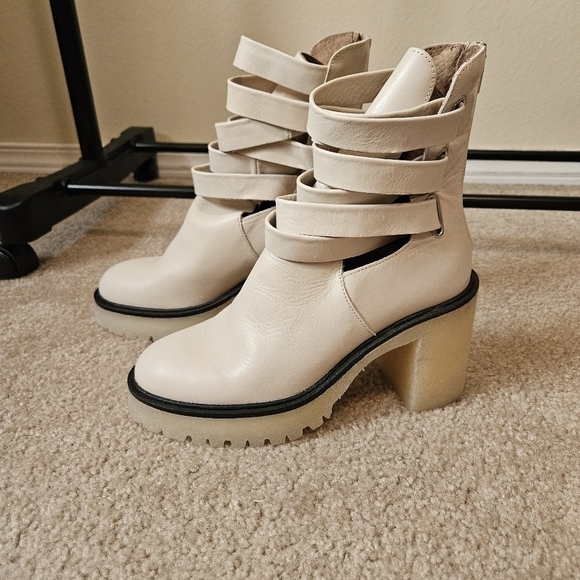 Free people Jesse Cutout Heeled Boots Size 38 /7 - Picture 8 of 9